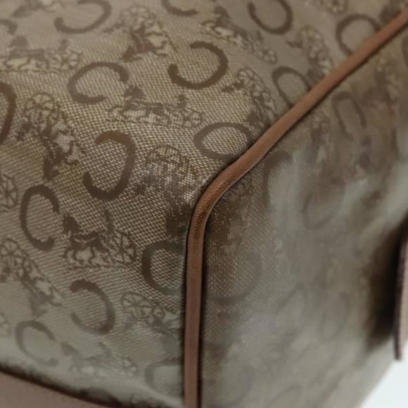 CELINE C Macadam Canvas Hand Bag PVC Leather Beige Auth 90593 - Picture 16 of 16